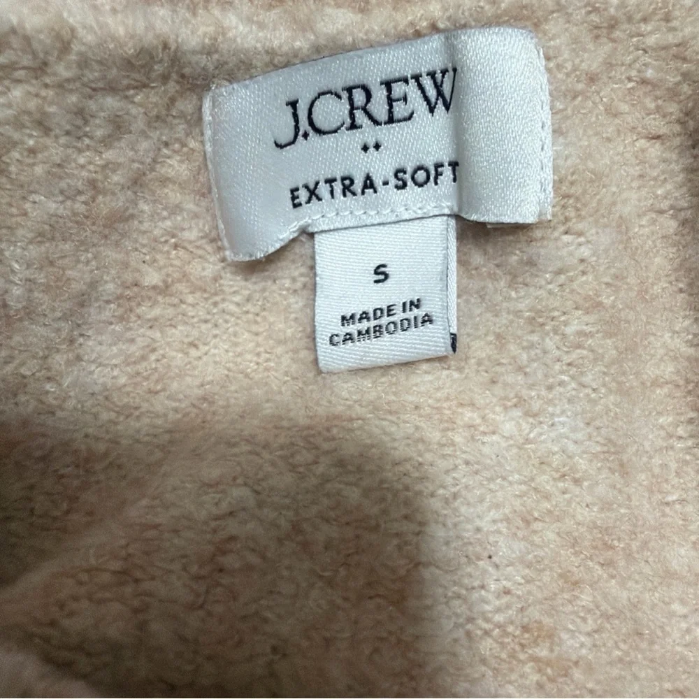 J. Crew Women’s Small Extra Soft Knit Crewneck Tan Camel Wool Blend Sweater